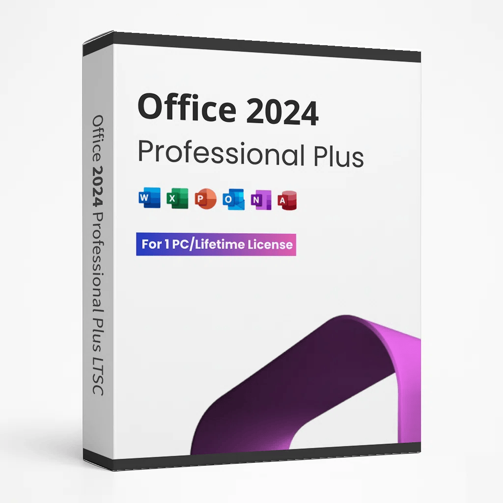 Office productivity software packaging illustration